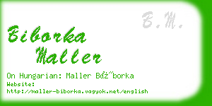 biborka maller business card